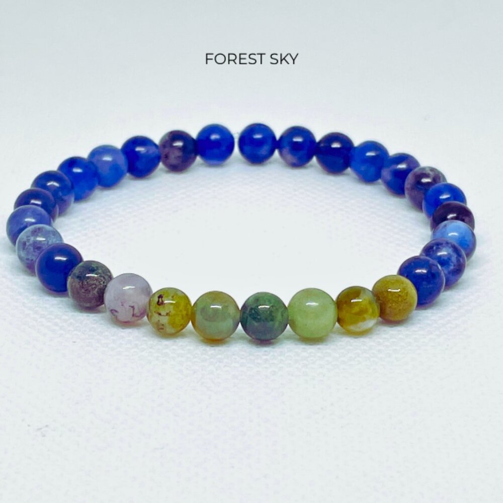 Natural Gemstone Beaded Bracelets - 6mm Stretch Healing Jewelry
